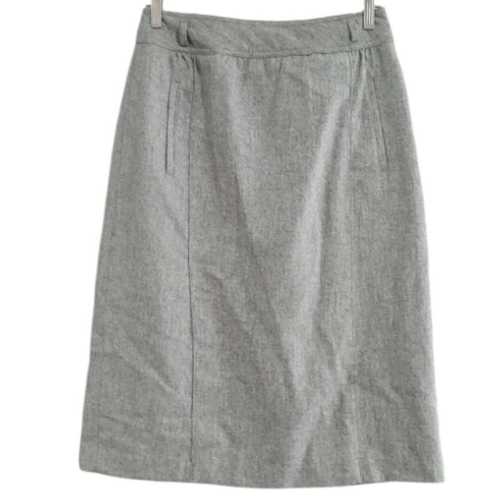Liz Claiborne Vintage Wool Blend Union Made Gray Pencil Skirt Size 12